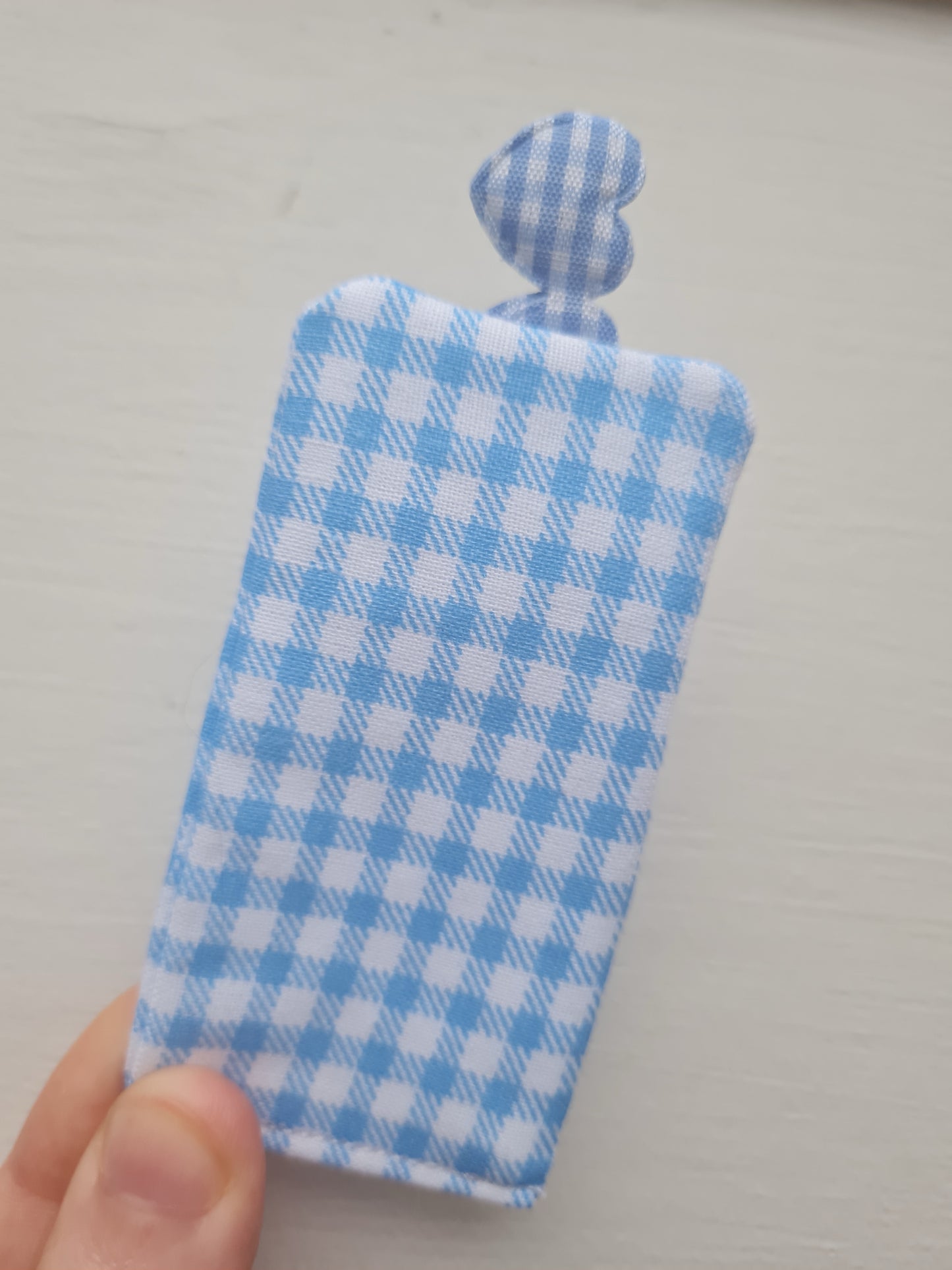 Handmade fabric bookmark - tag