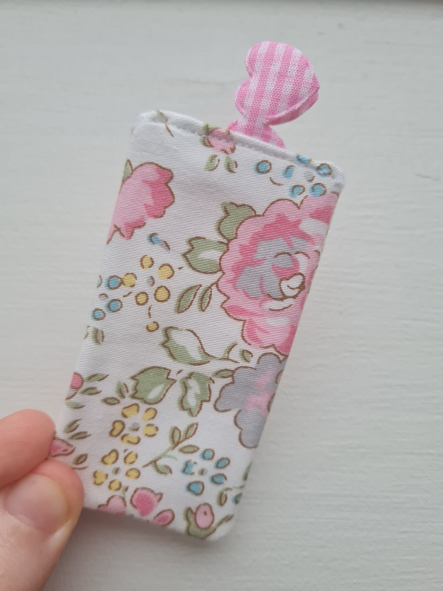 Handmade fabric bookmark - tag