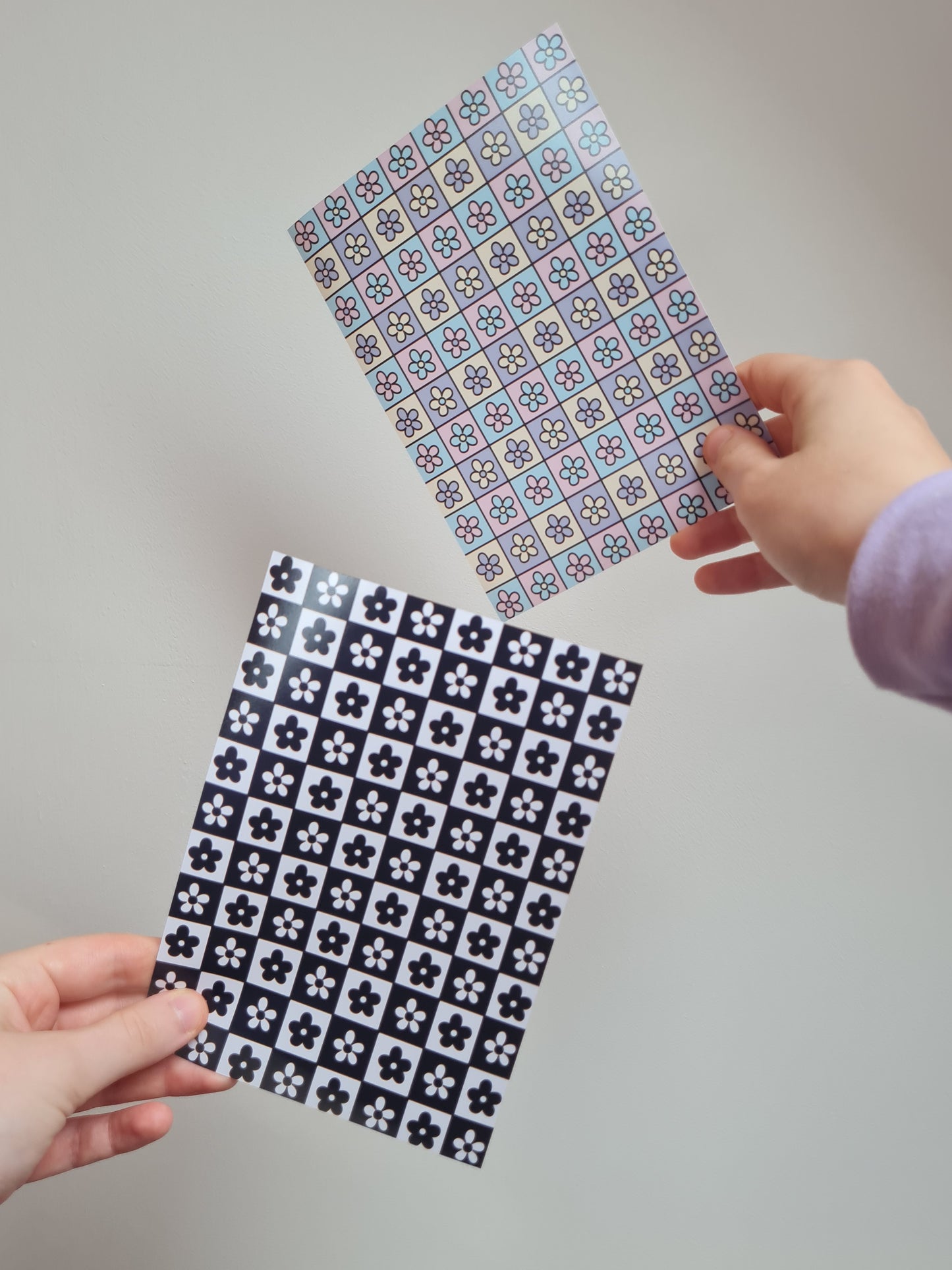 Retro flower prints