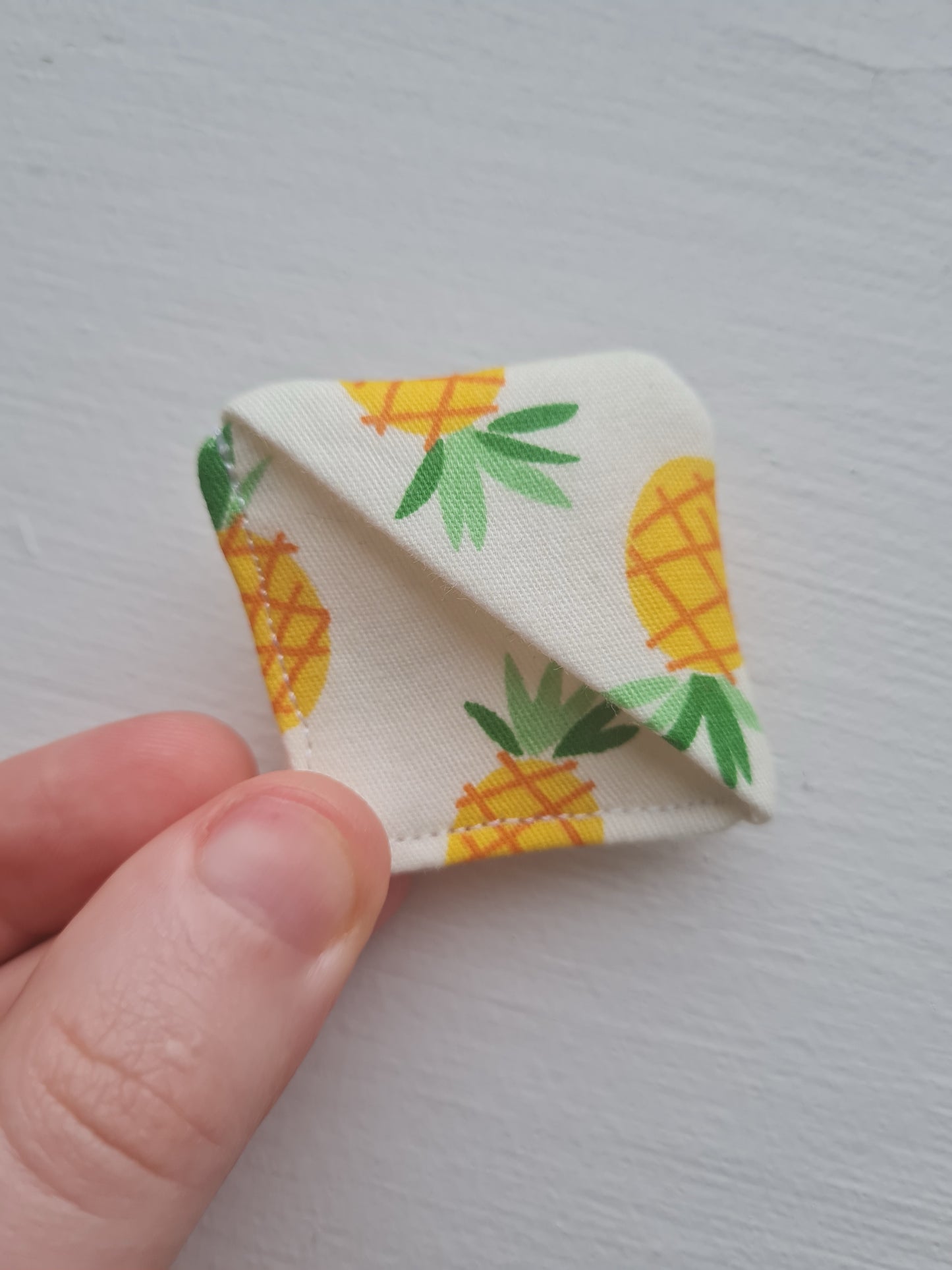 Hand sewn bookmark - corner