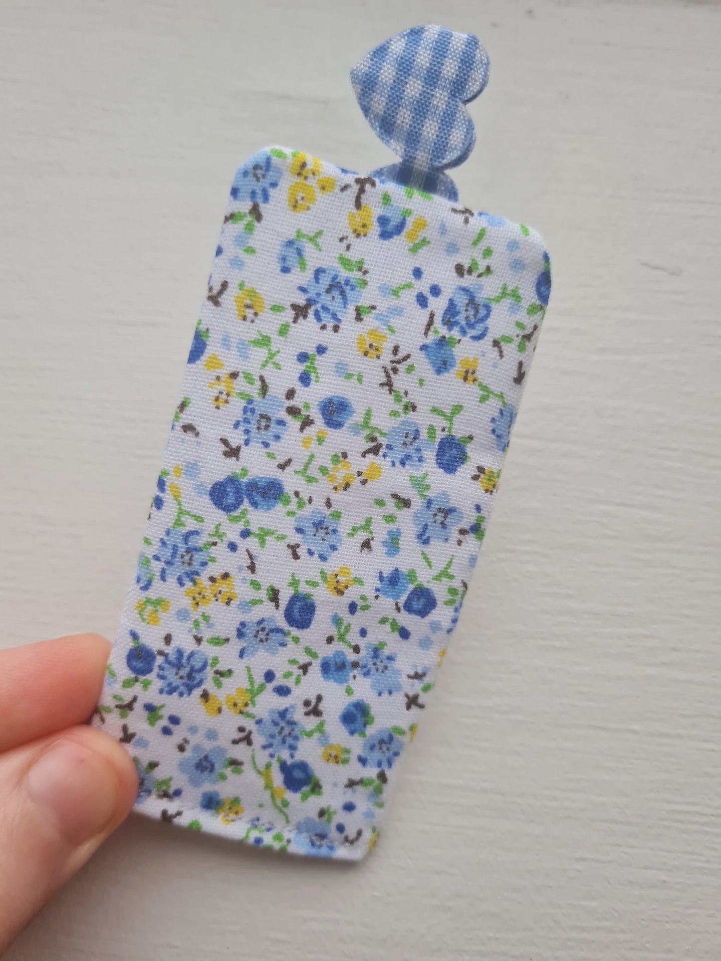 Handmade fabric bookmark - tag
