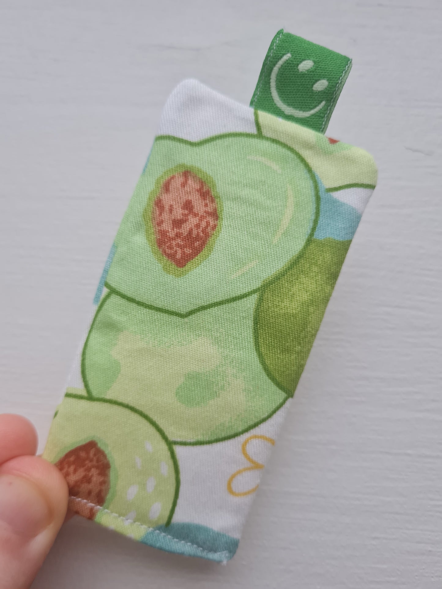 Handmade fabric bookmark - tag