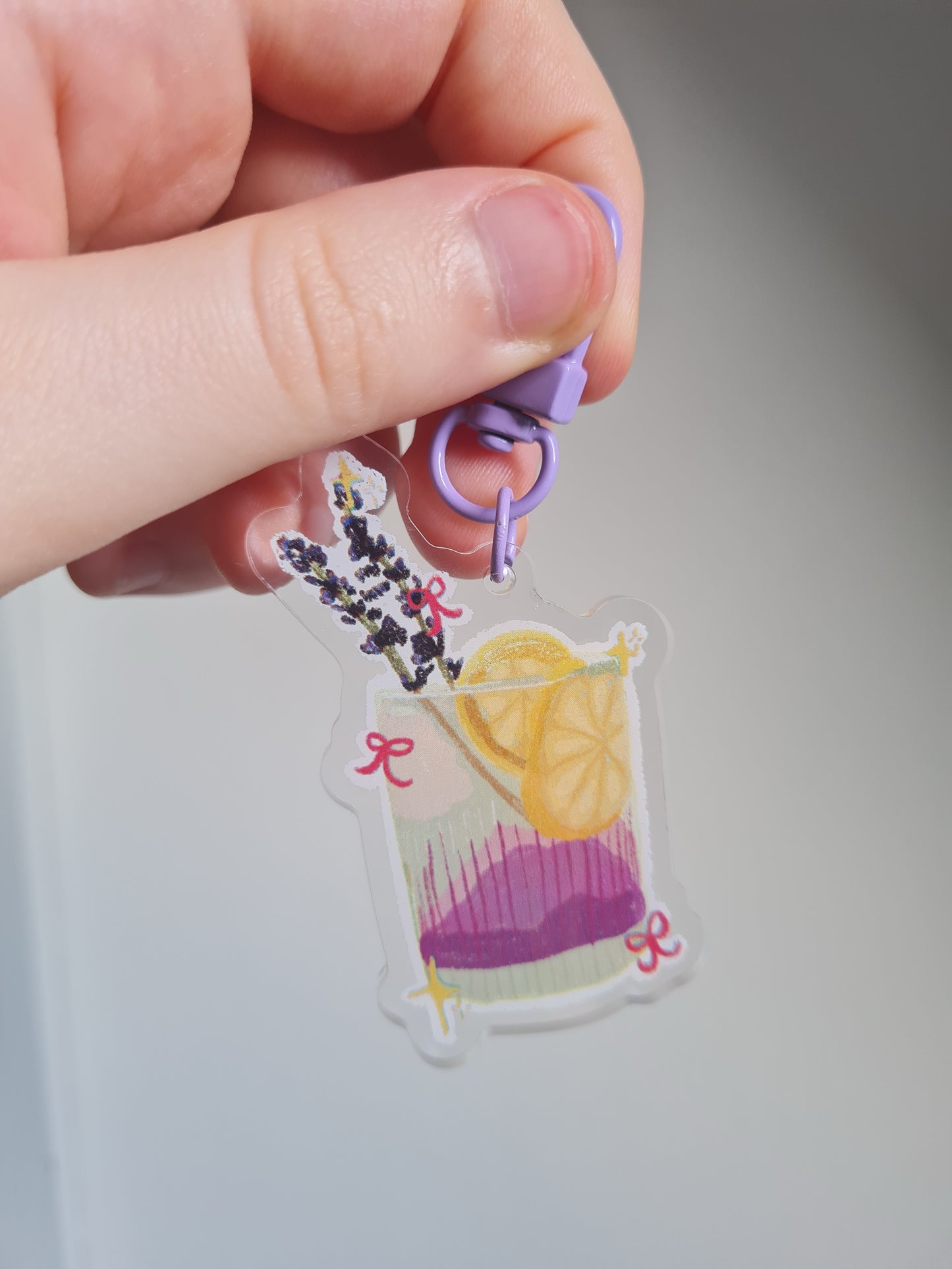 Lavender limoncello keyring