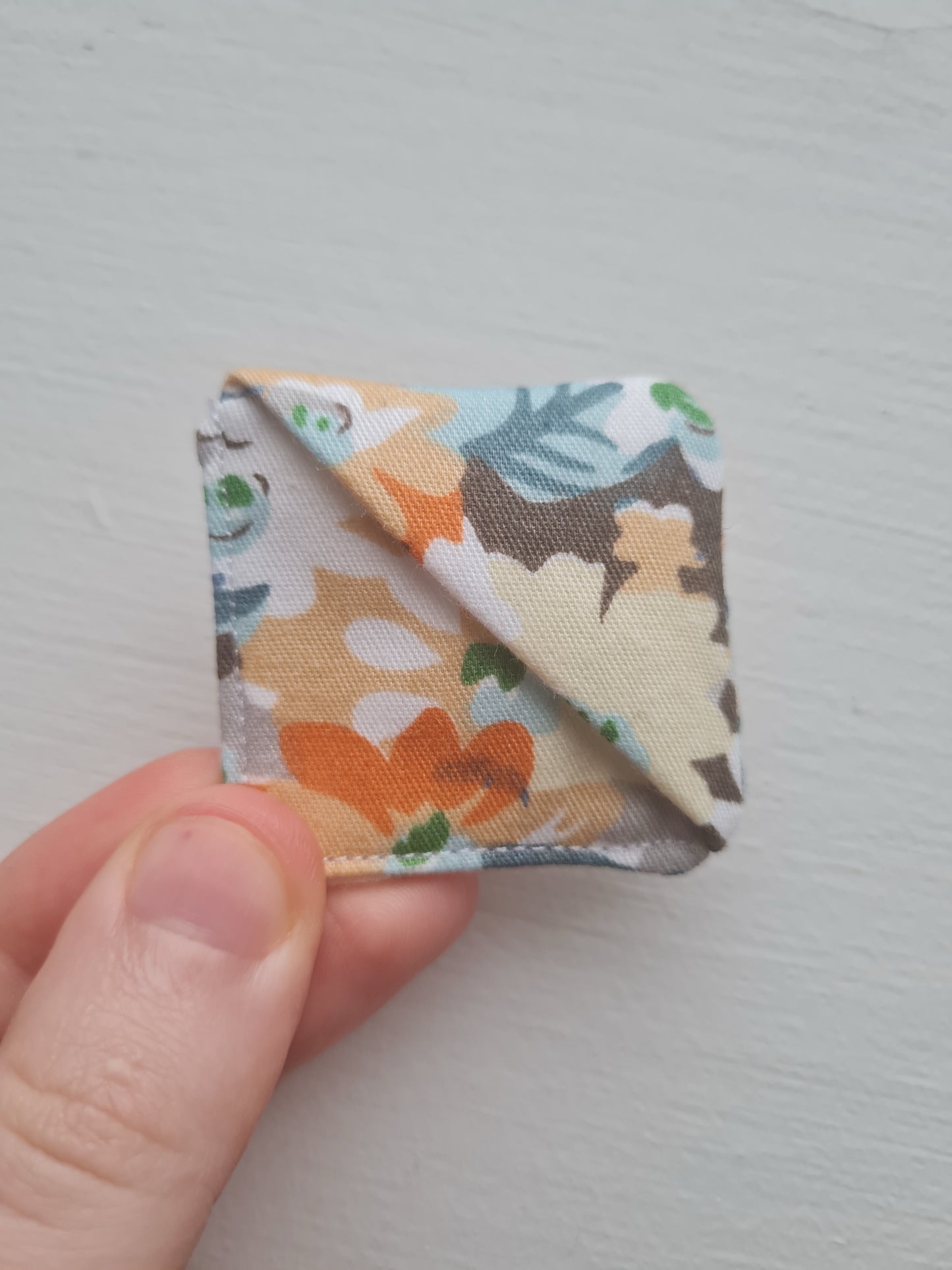 Hand sewn bookmark - corner