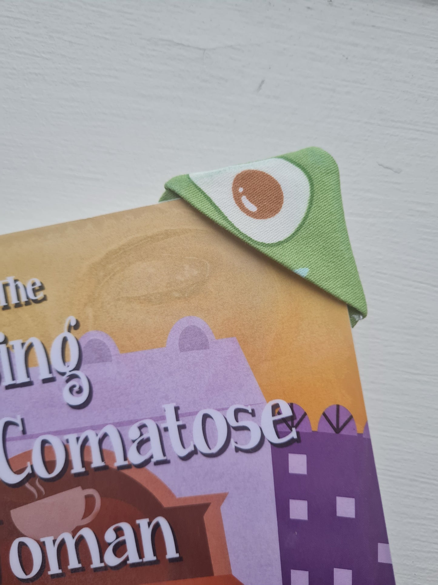 Hand sewn bookmark - corner