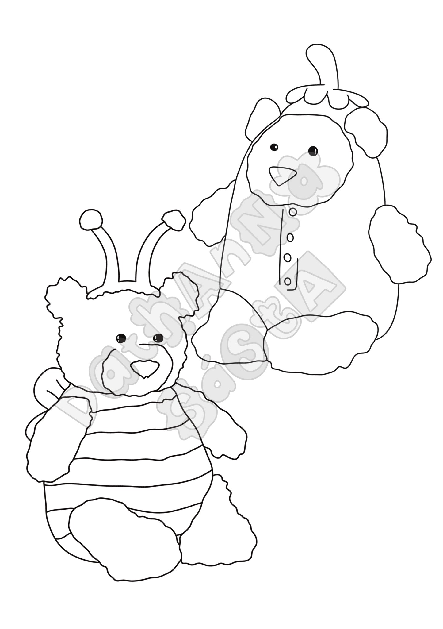 DIGITAL DOWNLOAD all dressed up colouring book *non refundable