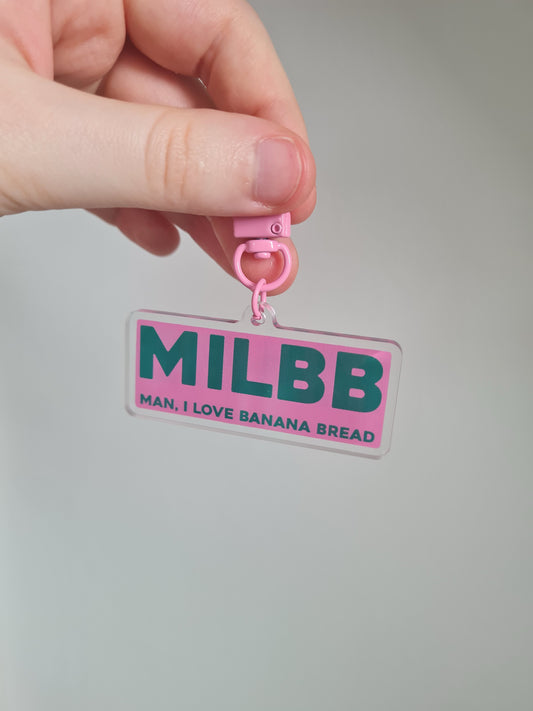 Man, I love banana bread keyring