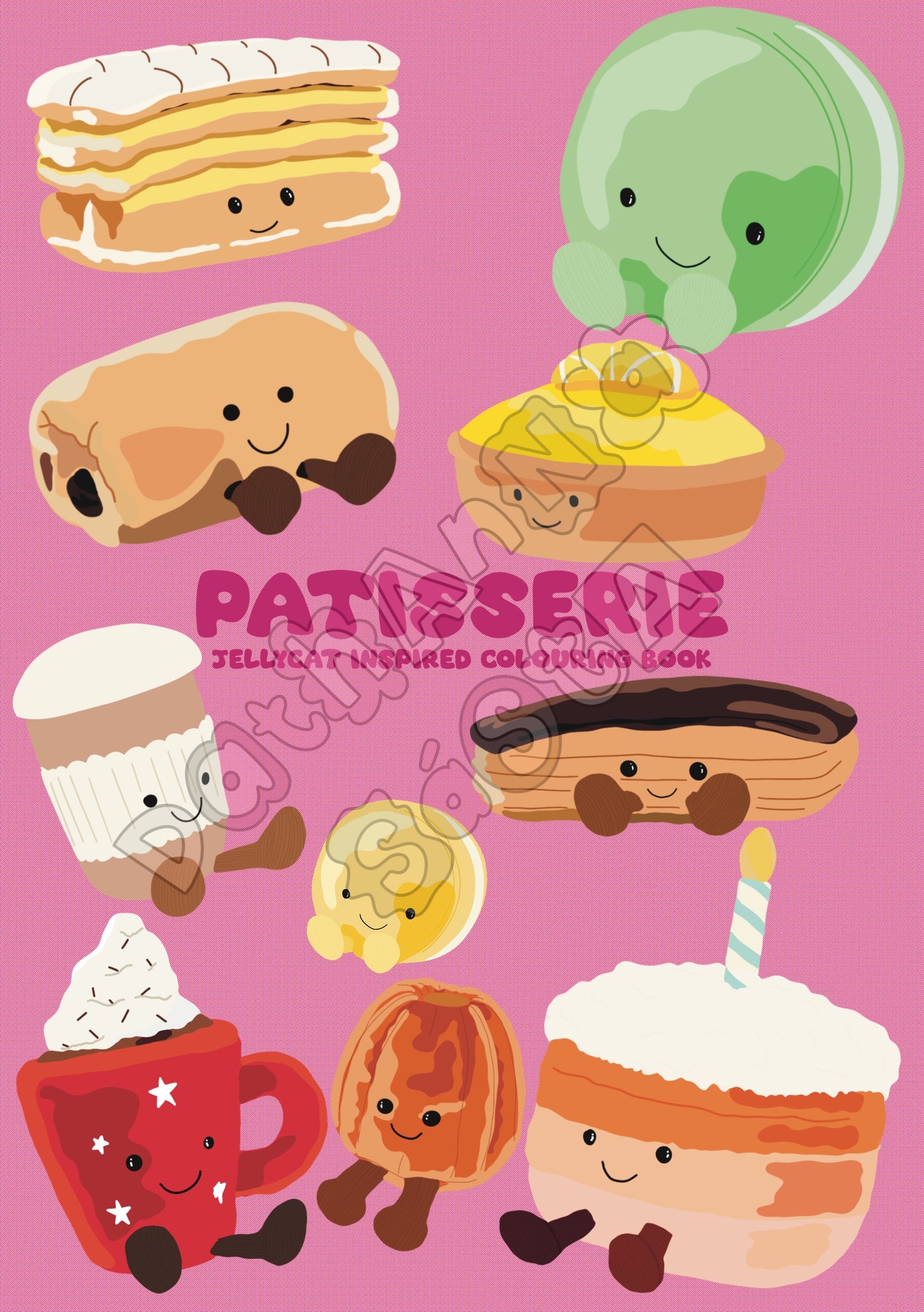 DIGITAL DOWNLOAD patisserie colouring book *non refundable