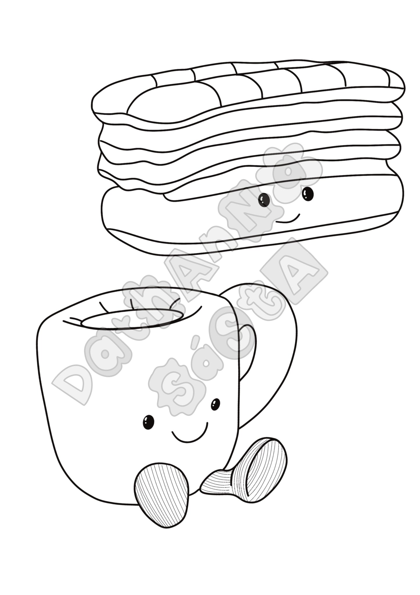 DIGITAL DOWNLOAD patisserie colouring book *non refundable