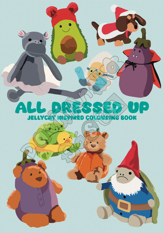 DIGITAL DOWNLOAD all dressed up colouring book *non refundable