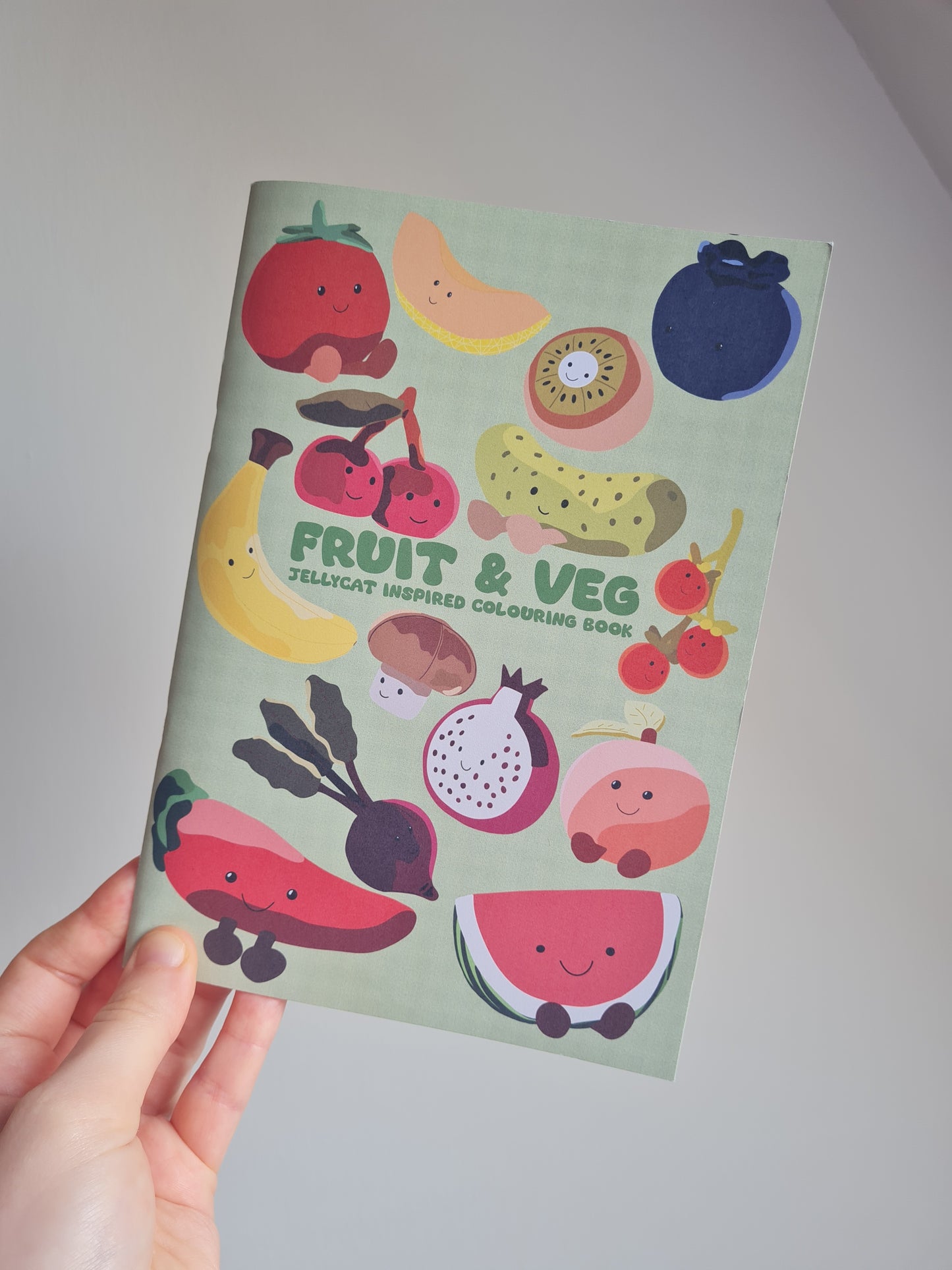 Fruit and veg colouring book