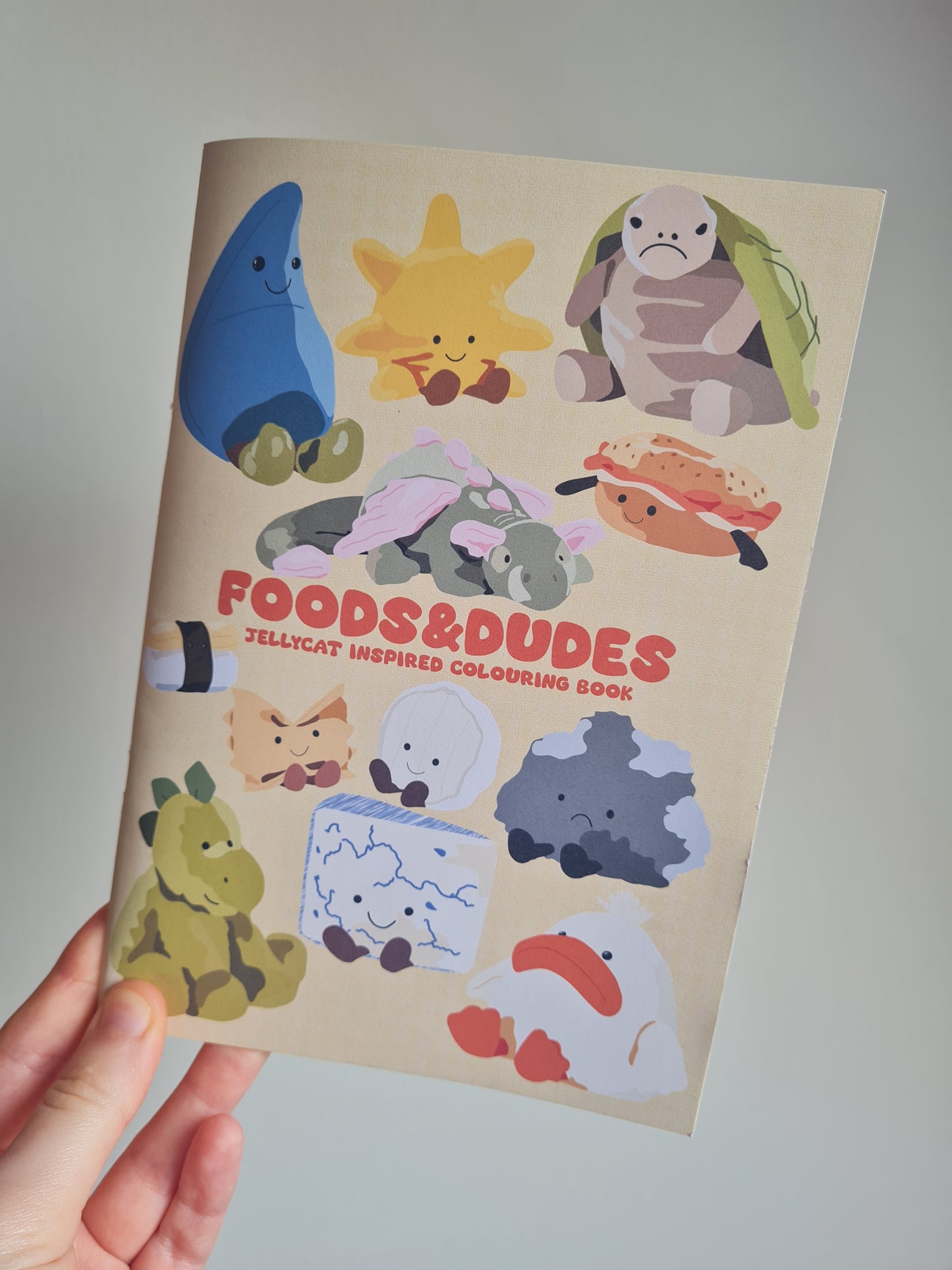 Foods and dudes colouring book
