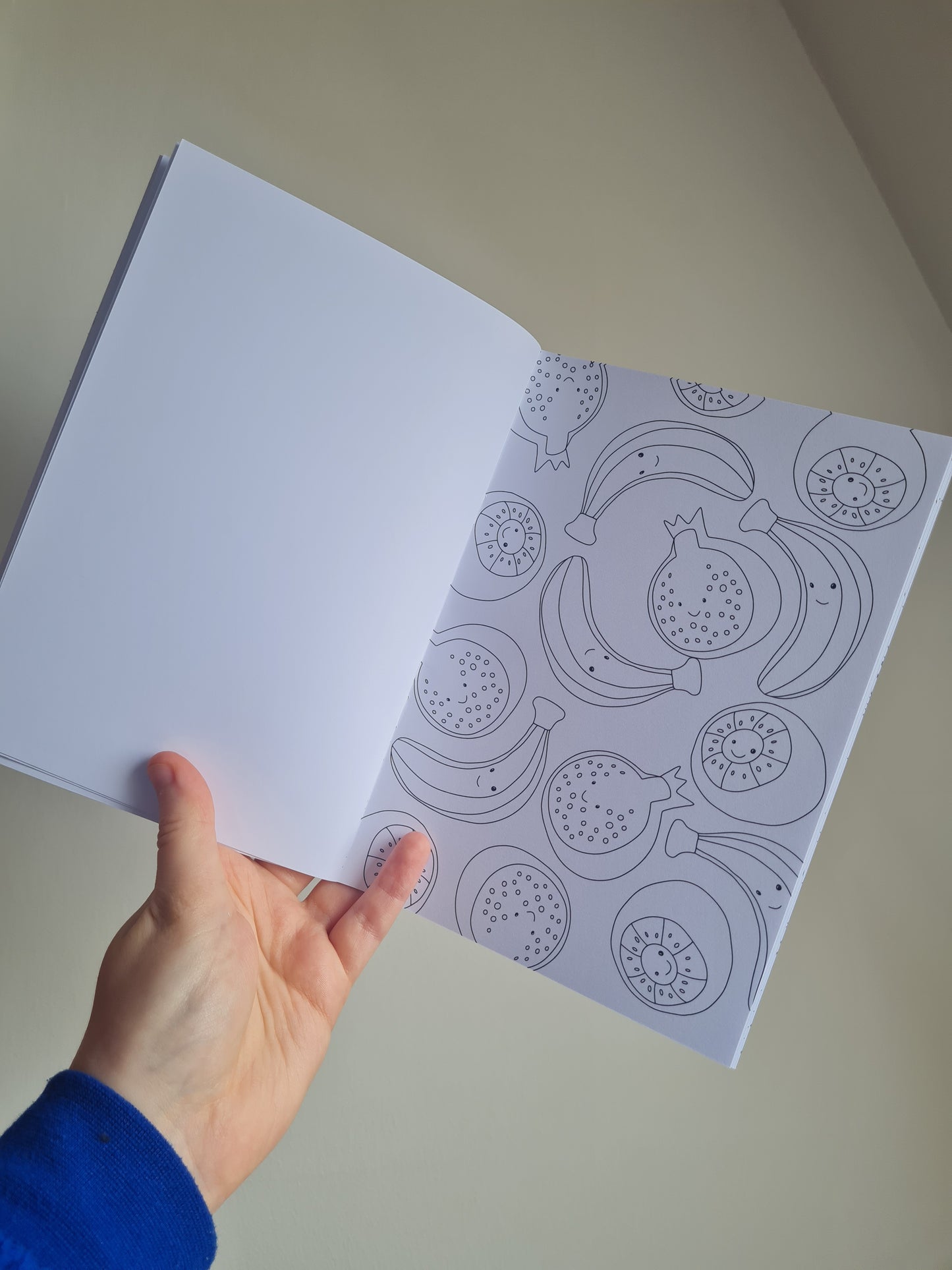 Fruit and veg colouring book