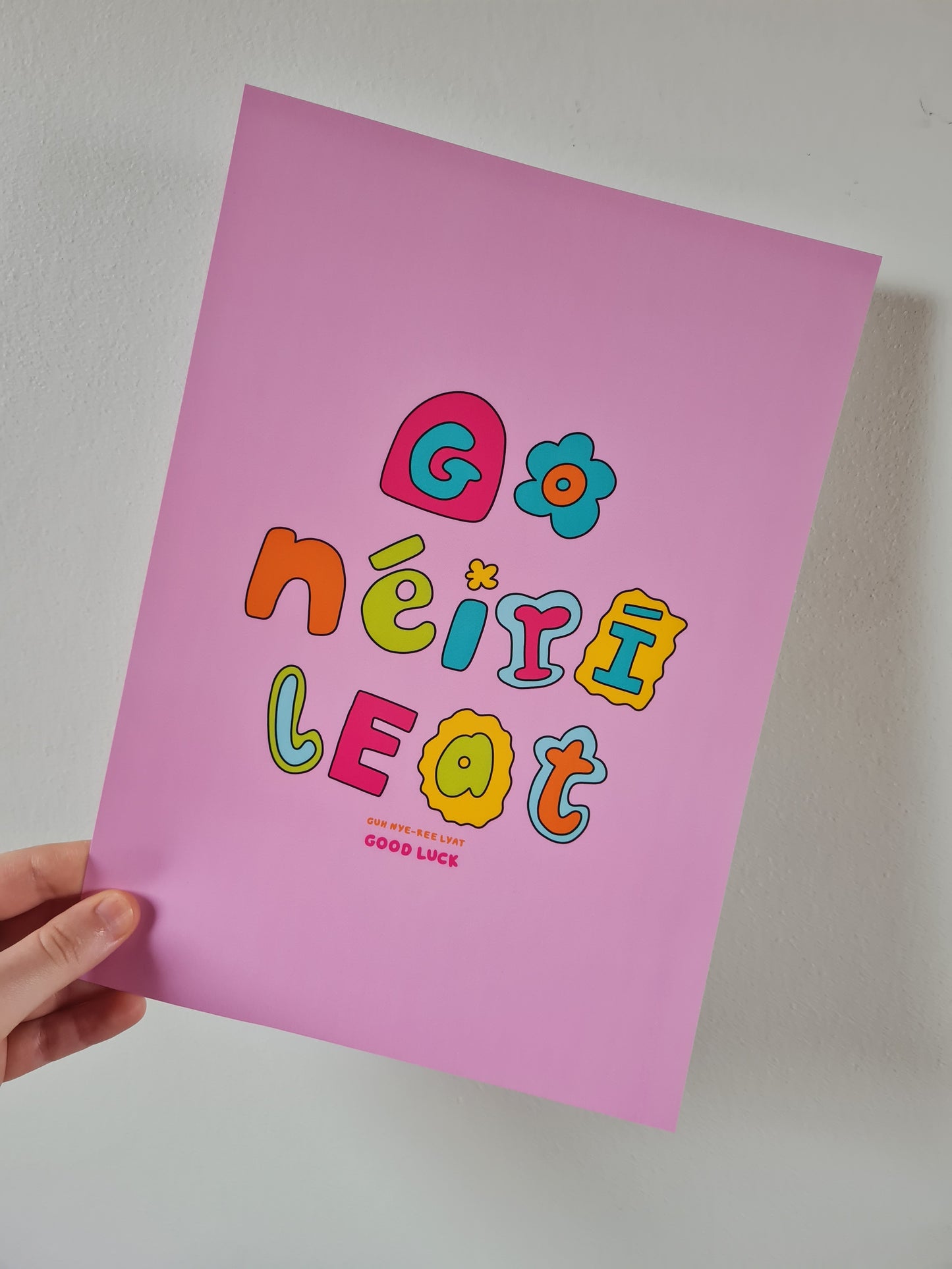 Go néirí leat print (good luck)