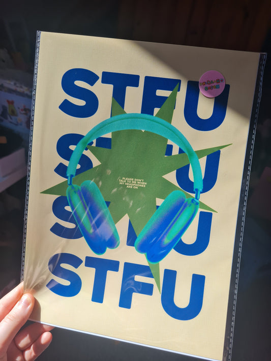 STFU headphones print